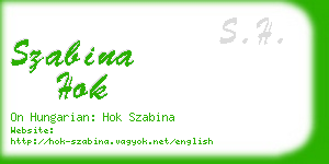 szabina hok business card